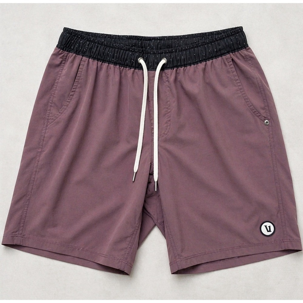 Vuori Kore Shorts Mens Medium Mauve Pink Lined Athletic Gym Swim 9.5" Inseam